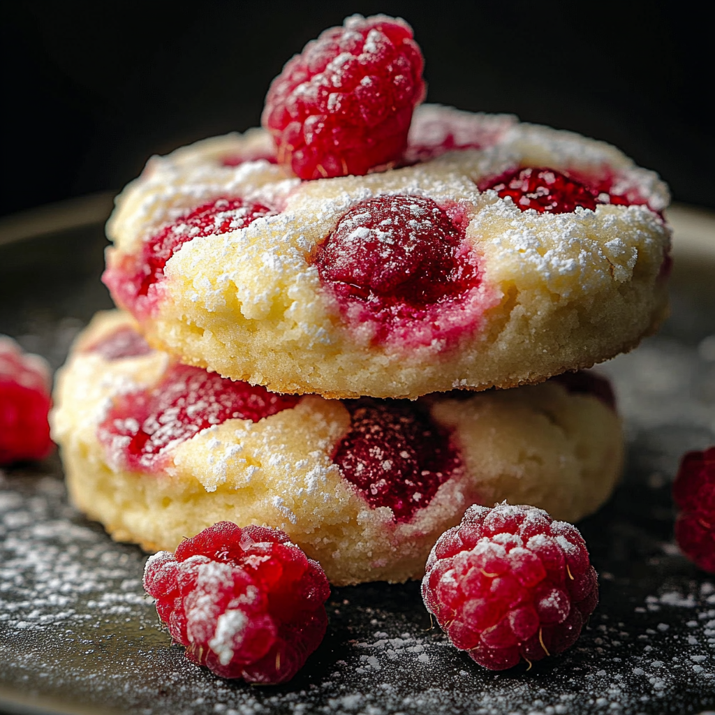 Recipe preparation for Lemon Raspberry Cookies