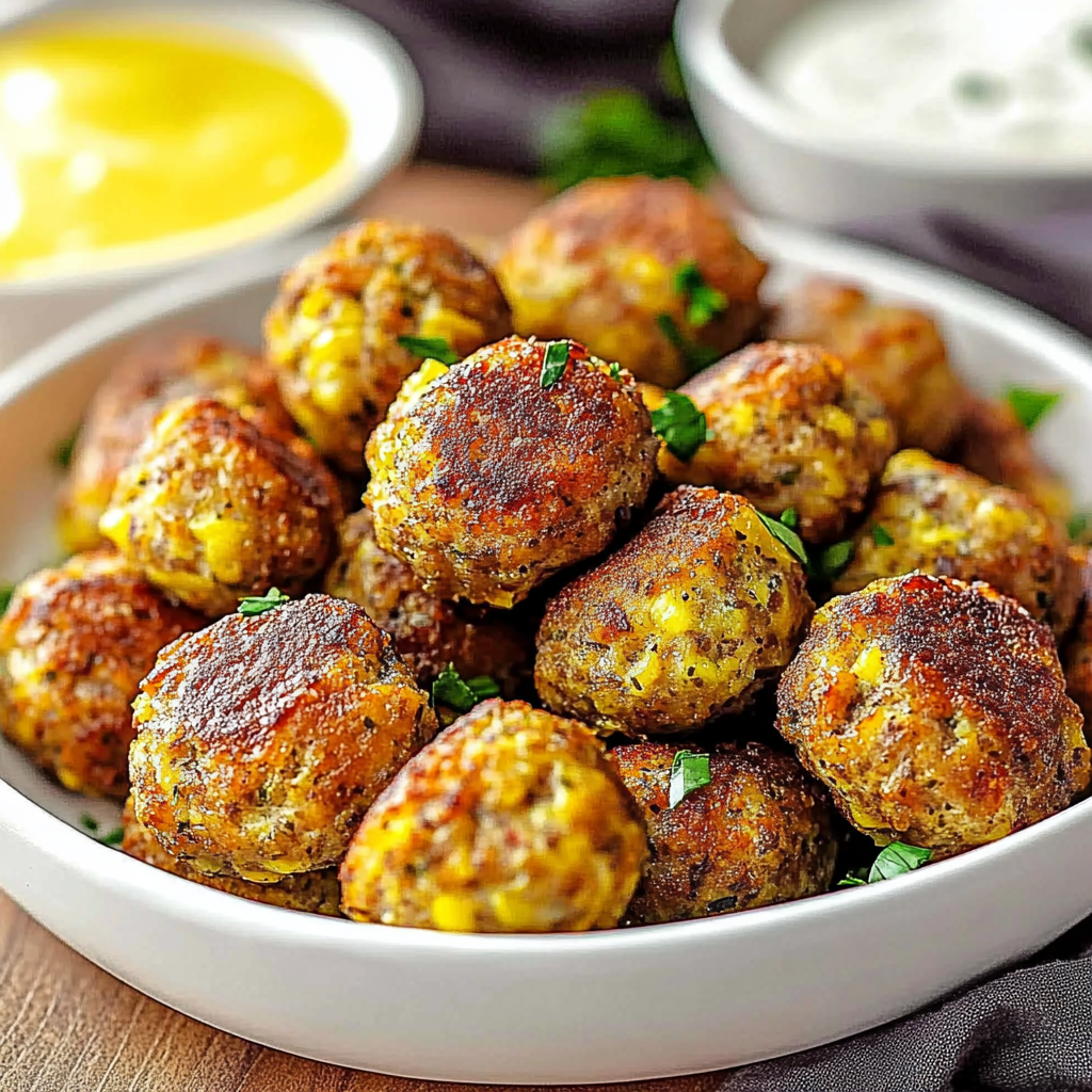 Recipe preparation for Golden-Brown Baked Sausage Balls