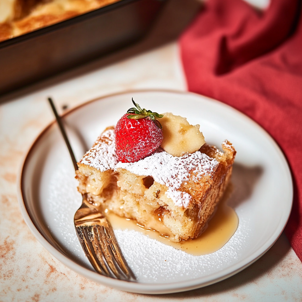 Recipe preparation for Eggnog Bread Pudding