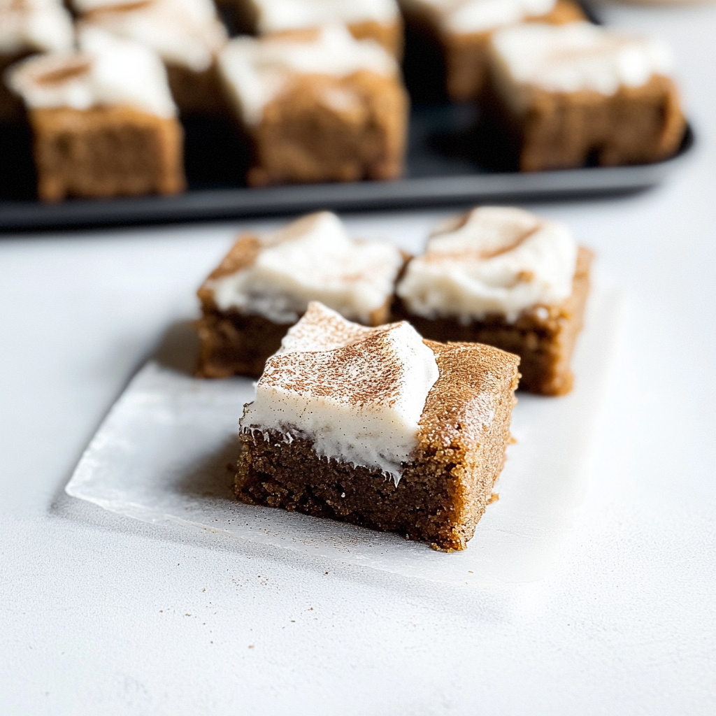Recipe preparation for Gingerbread Cinnamon Sugar Blondies