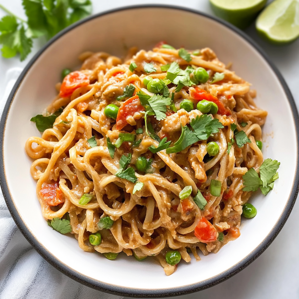 Recipe preparation for Peanut Butter Noodles