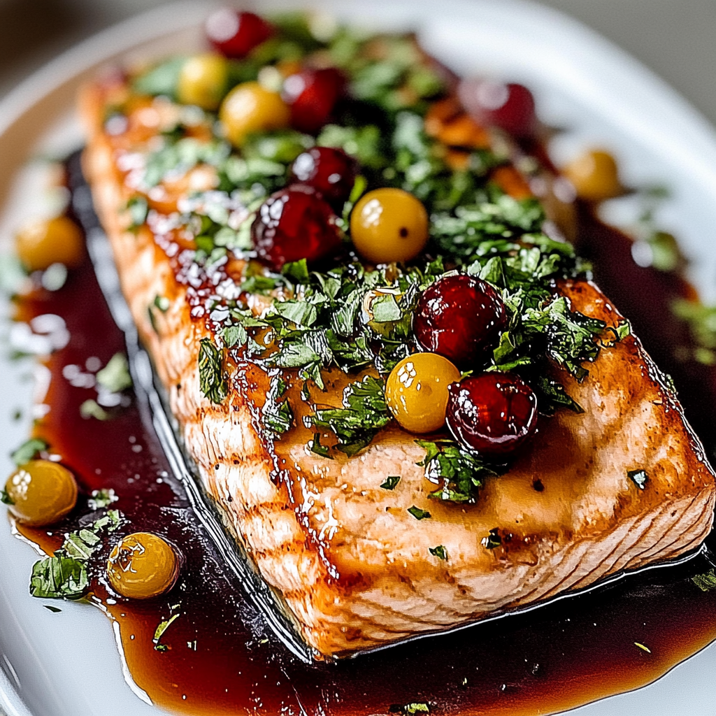 Recipe preparation for Christmas Baked Salmon