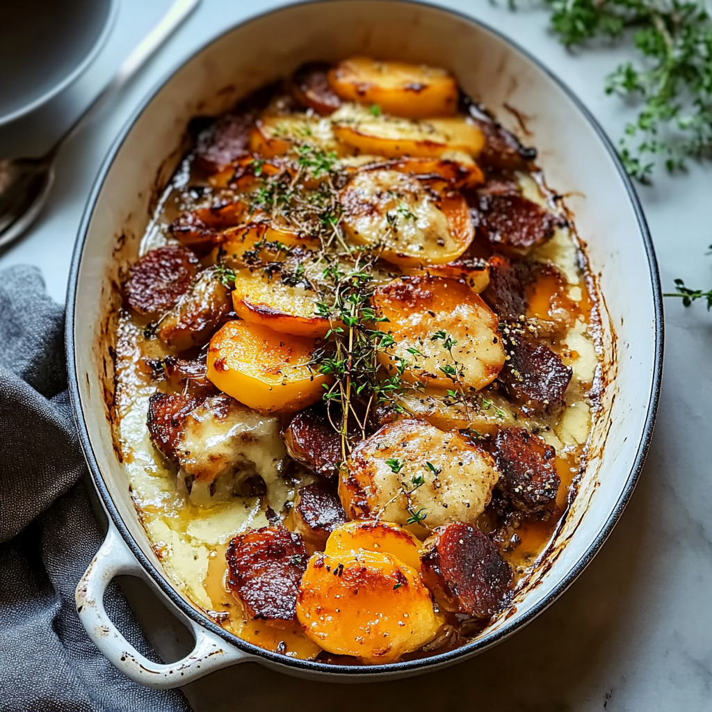 Recipe preparation for Christmas Peas with Pancetta and Pear