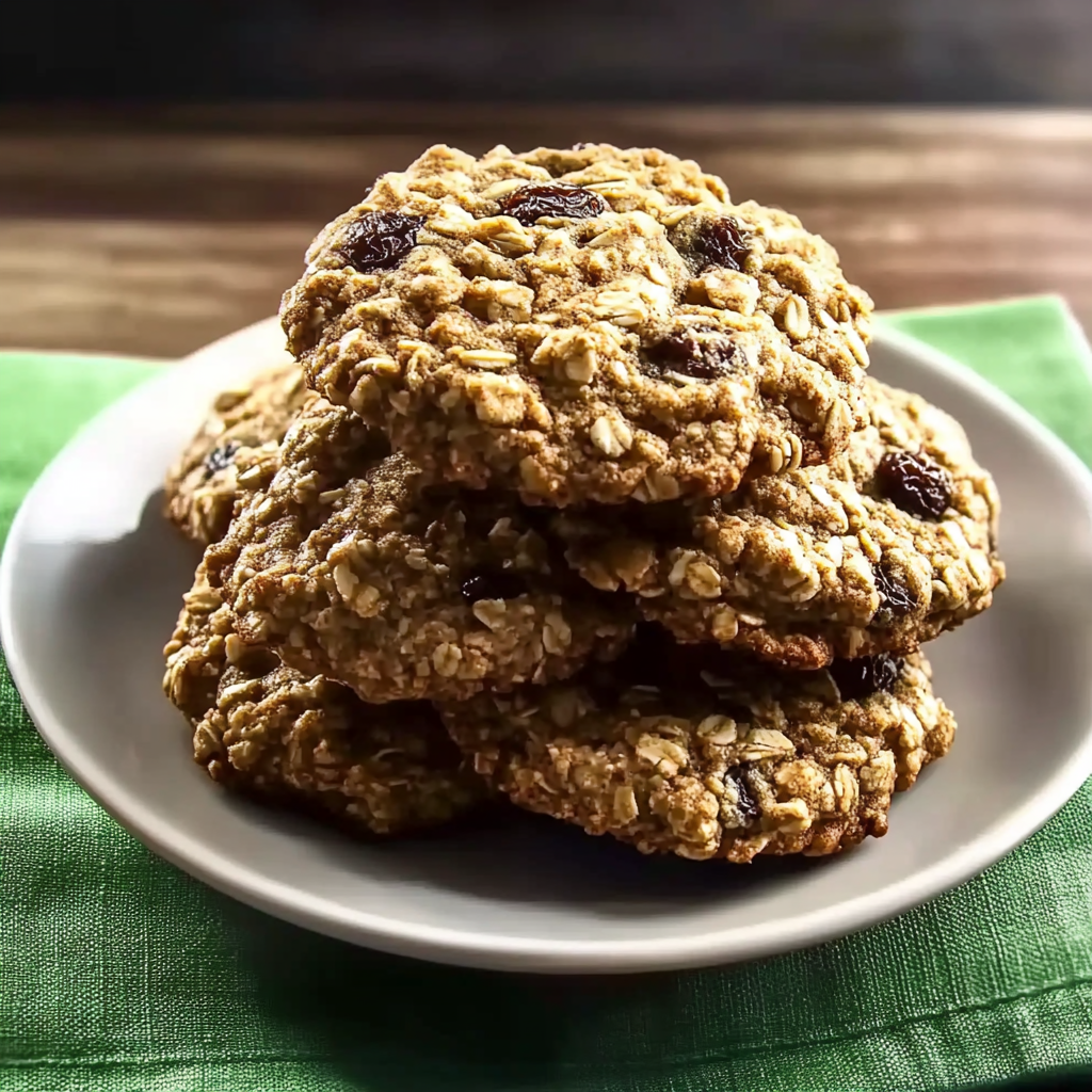 Recipe preparation for 30-Minute Oatmeal Molasses Raisin Cookies
