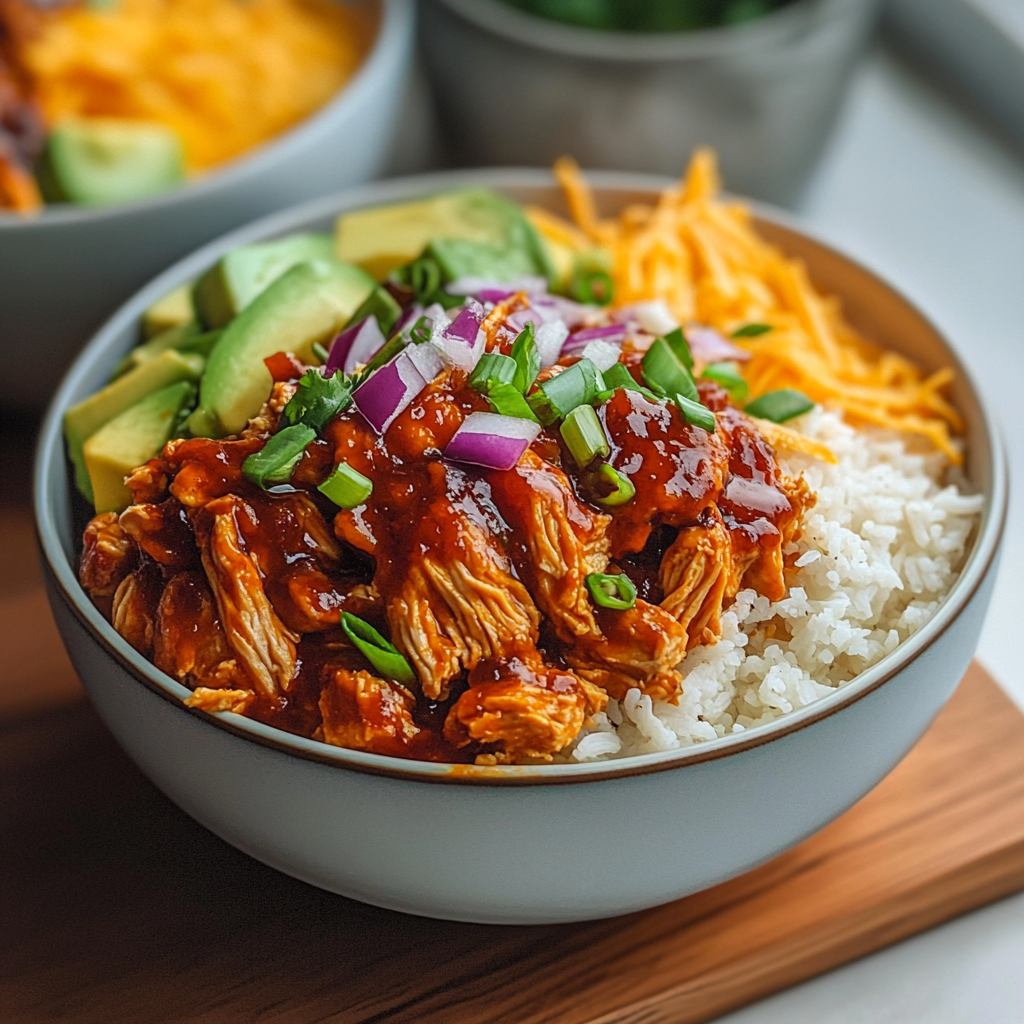 Recipe preparation for Low Carb BBQ Chicken Bowl