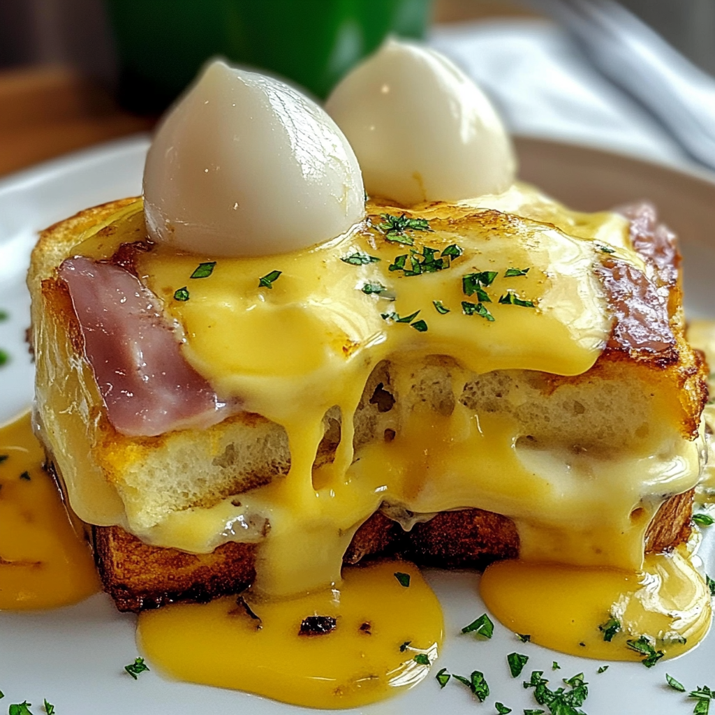 Recipe preparation for Eggs Benedict Casserole Bake