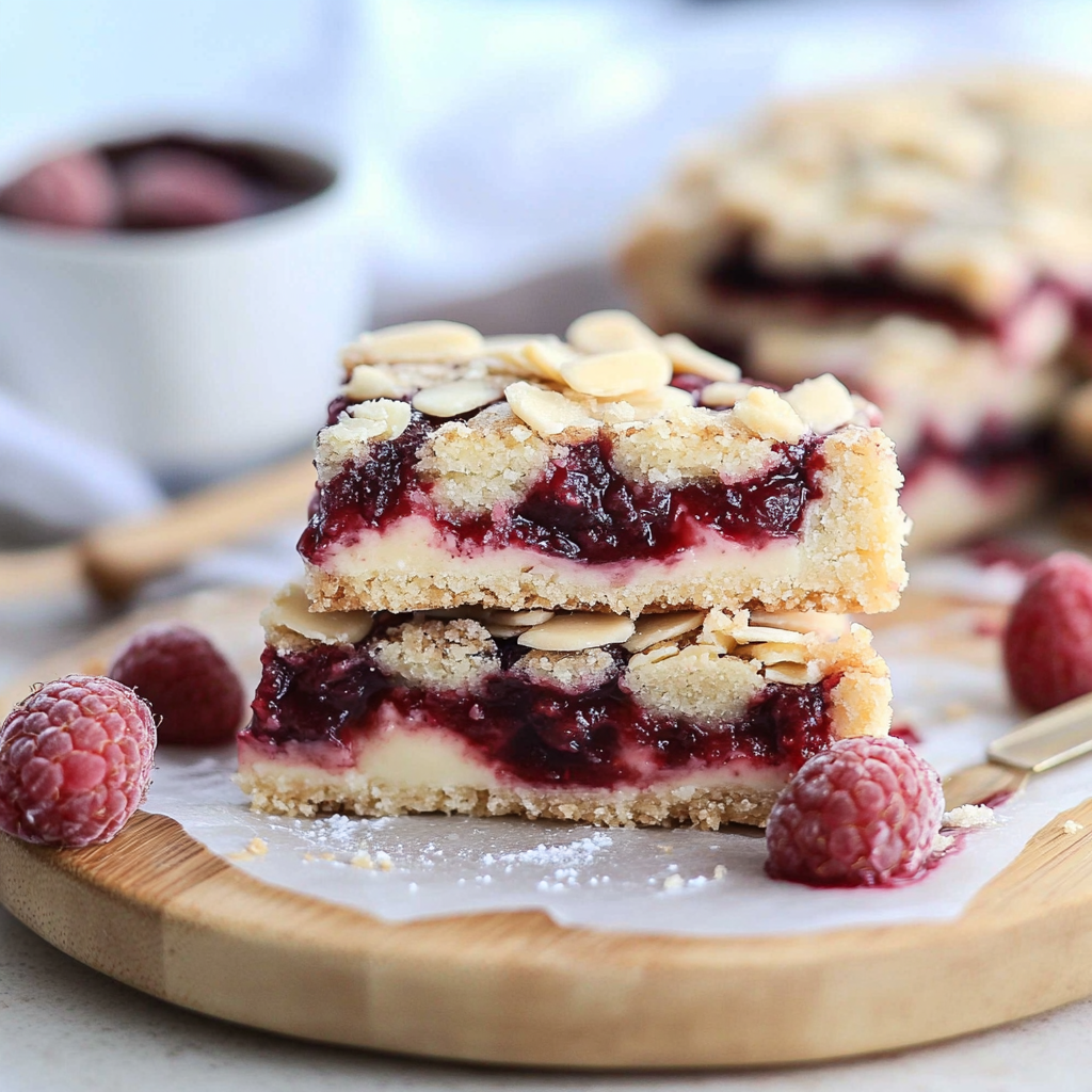 Recipe preparation for White Chocolate Raspberry Cookie Bars