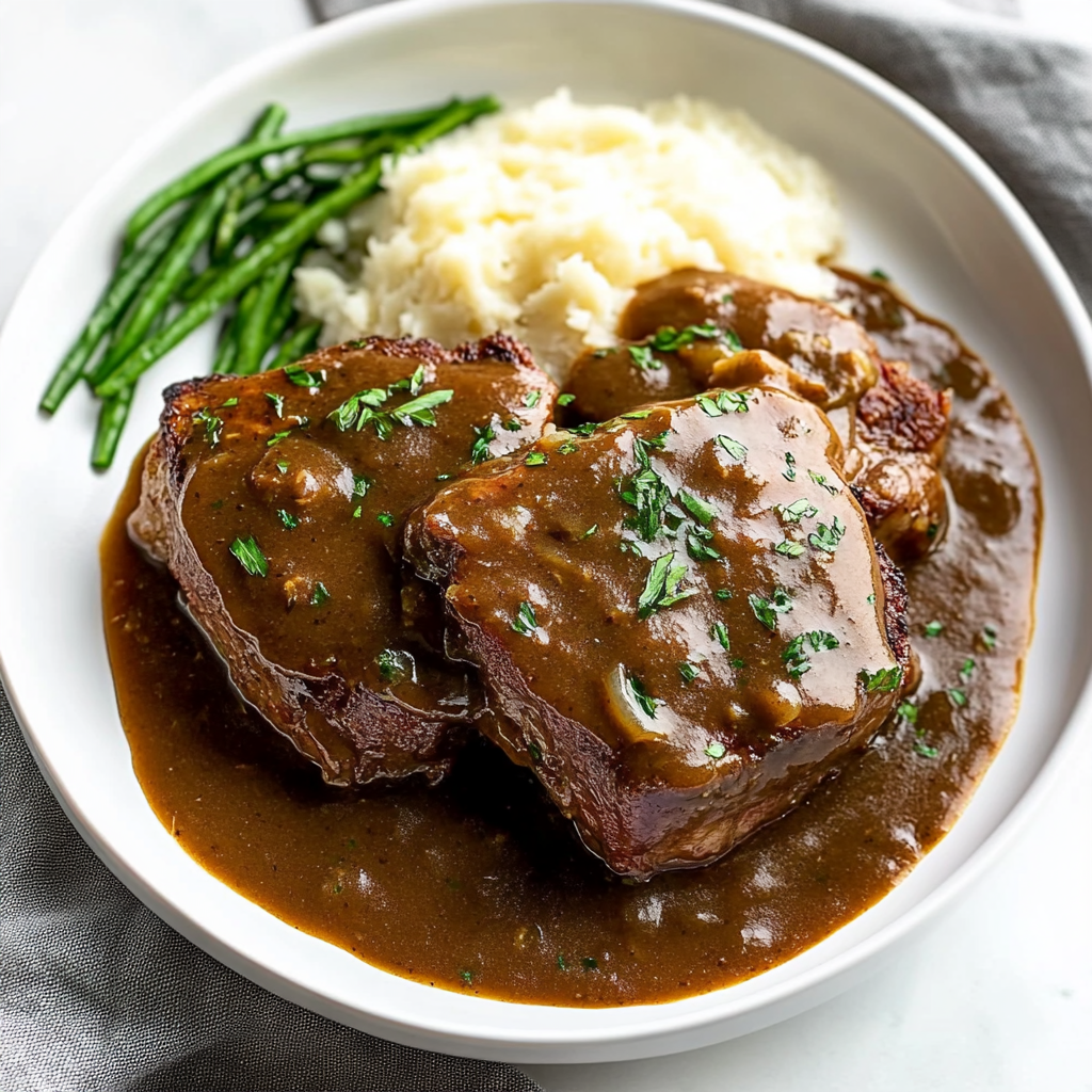 Recipe preparation for Steak with Gravy