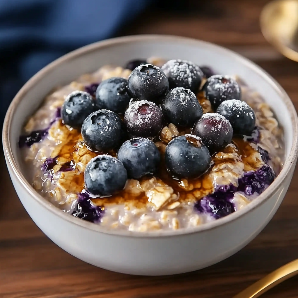 Recipe preparation for Blueberry Crockpot Oatmeal