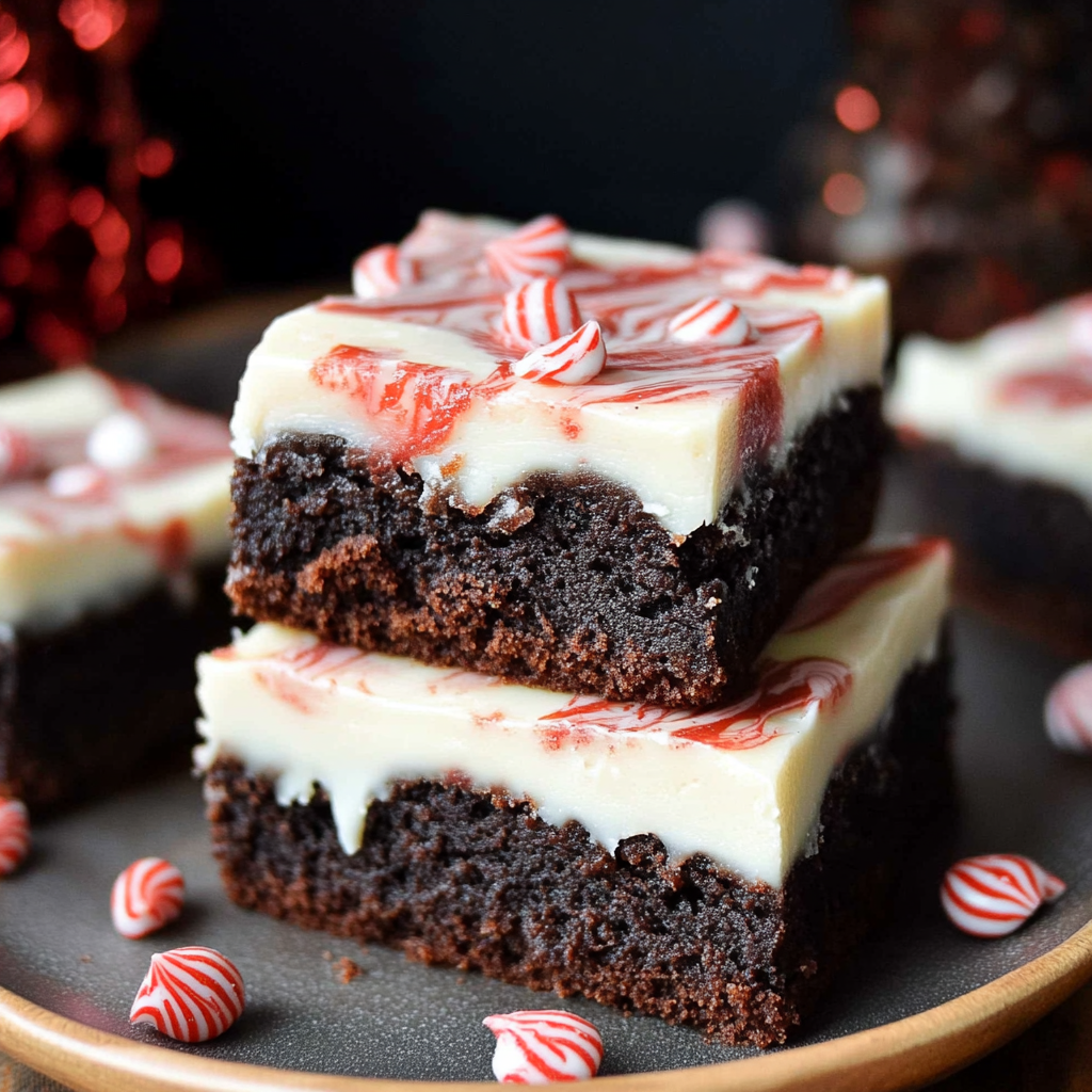 Recipe preparation for Peppermint Mocha Cake Bars