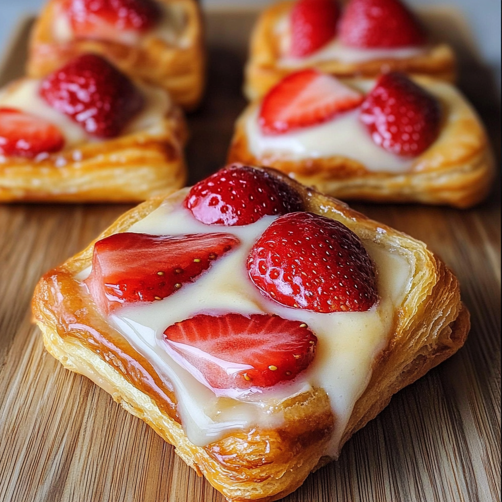 Recipe preparation for Strawberry Cream Cheese Danish