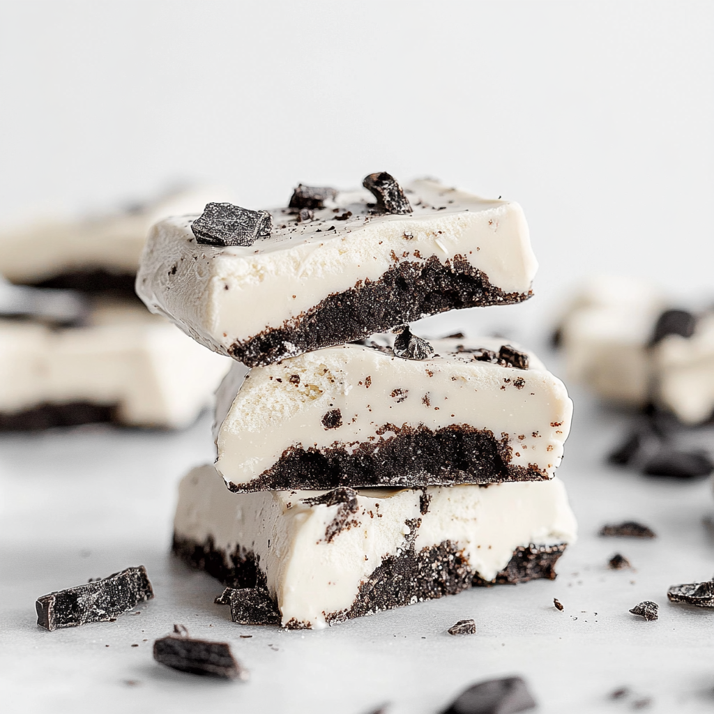 Recipe preparation for Caramel White Chocolate Oreo Bark