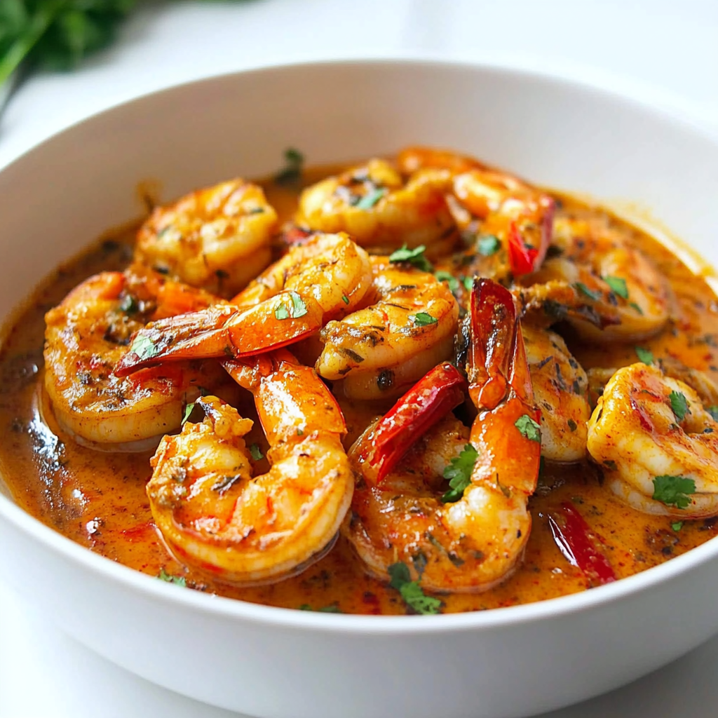 Recipe preparation for Spicy Voodoo Shrimp