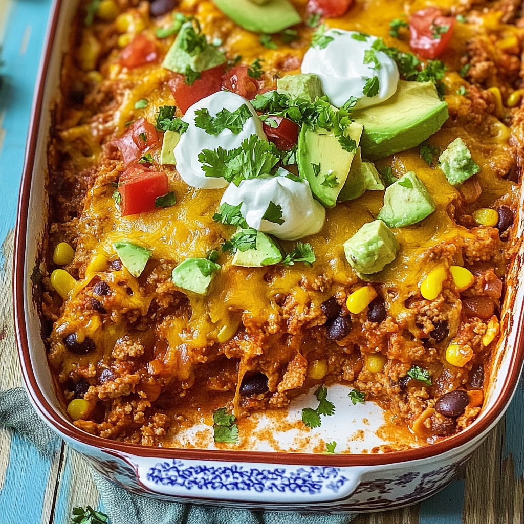 Recipe preparation for Pioneer Woman Taco Casserole Recipe