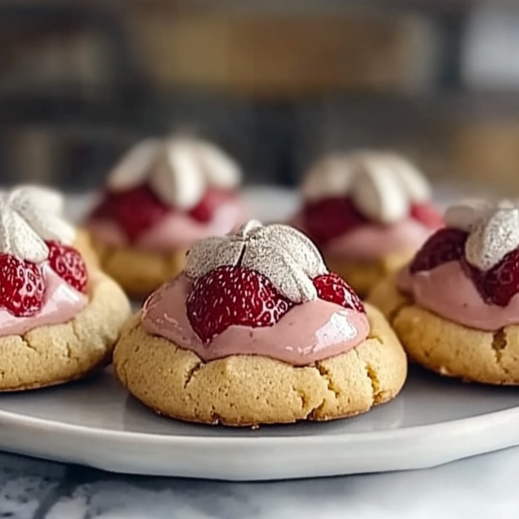 Recipe preparation for Strawberry Kiss Cookies