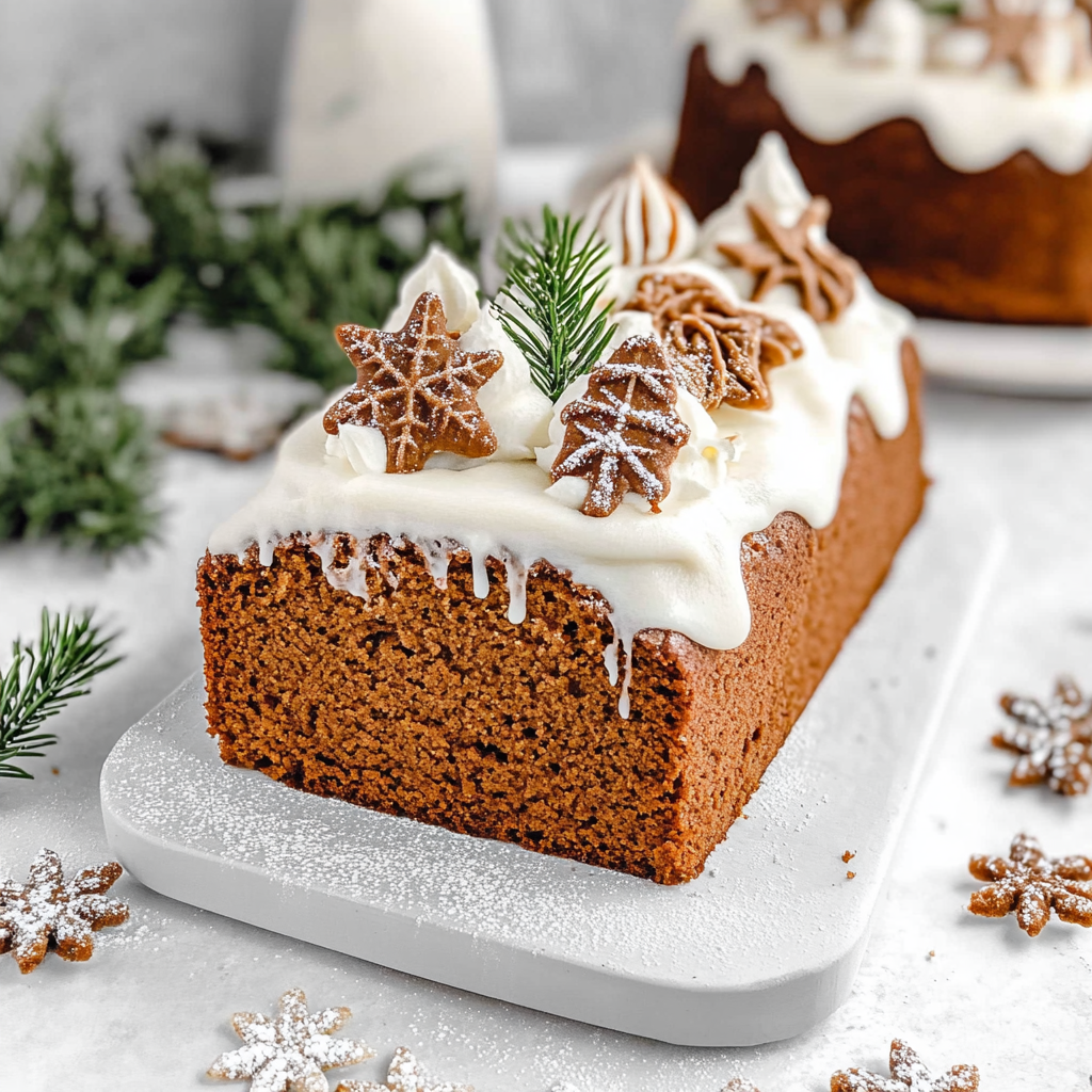 Recipe preparation for Gingerbread Loaf with Vanilla Glaze