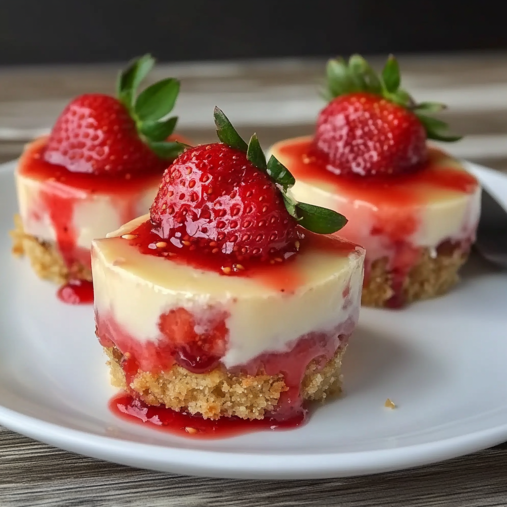 Recipe preparation for Valentine’s Strawberry White Chocolate Cheesecake Cups
