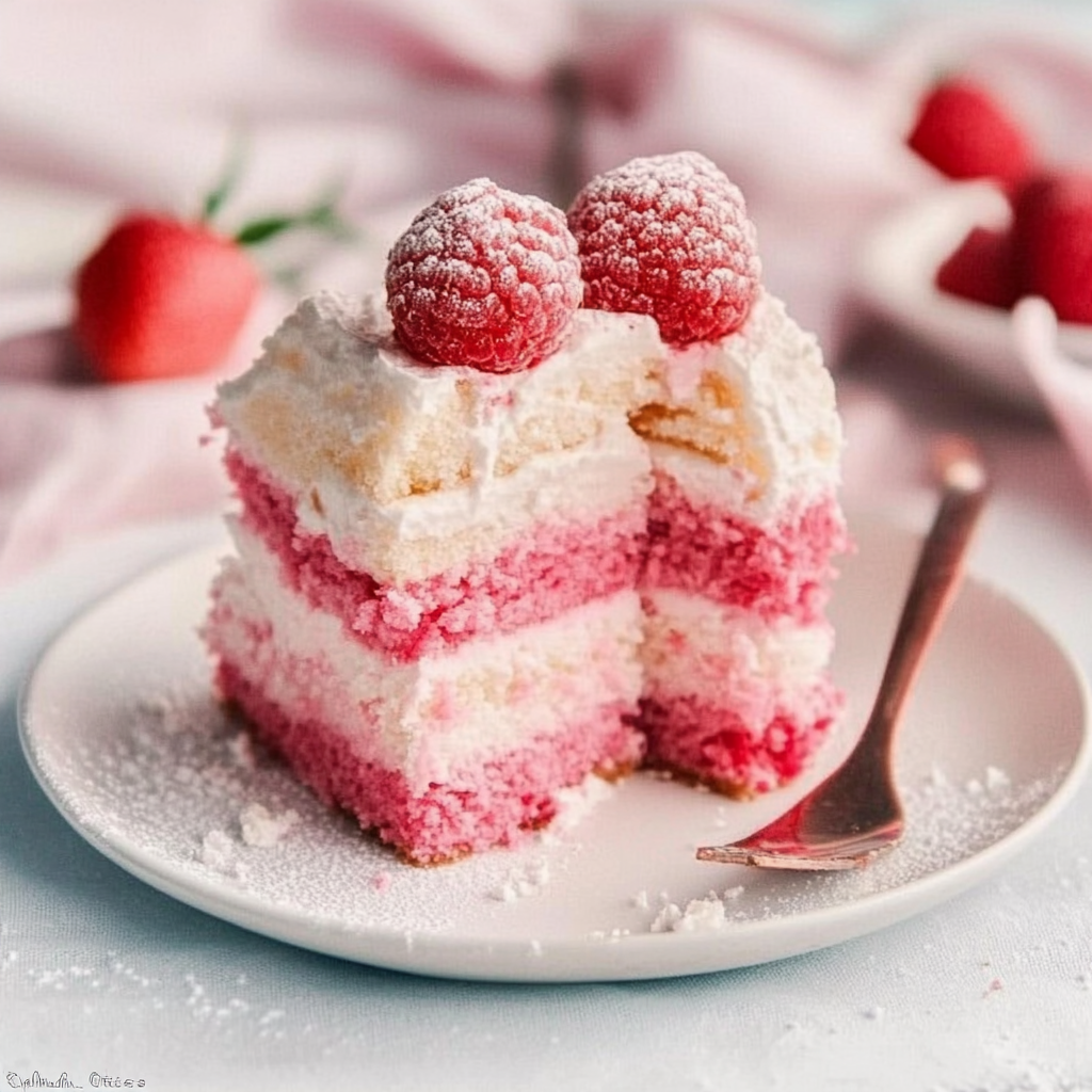 Recipe preparation for White Chocolate Raspberry Tiramisu