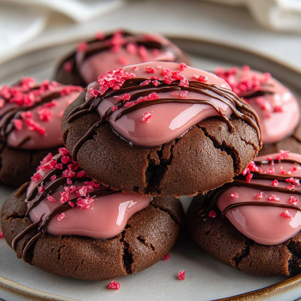 Recipe preparation for Chocolate Covered Strawberry Cookies