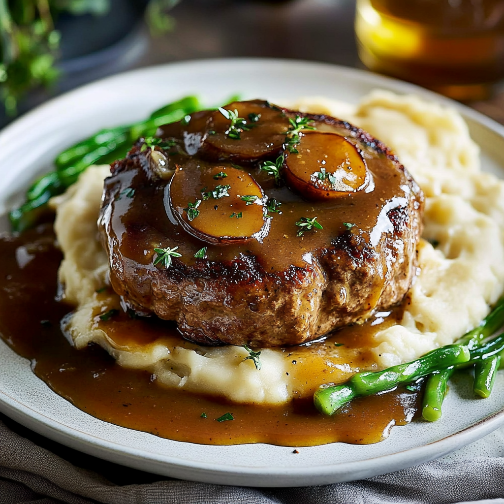 Recipe preparation for Bobby Flay Salisbury Steak Gravy