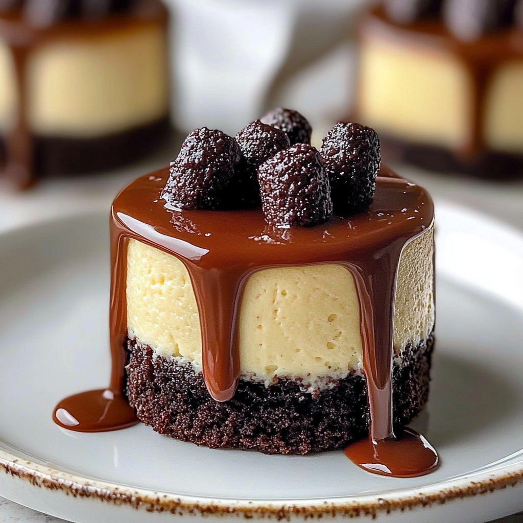 Recipe preparation for Brownie Bottom Mini Cheesecakes