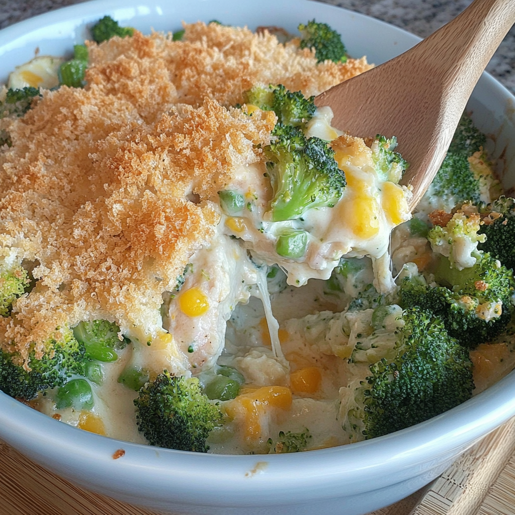 Recipe preparation for Chicken Divan Broccoli Casserole