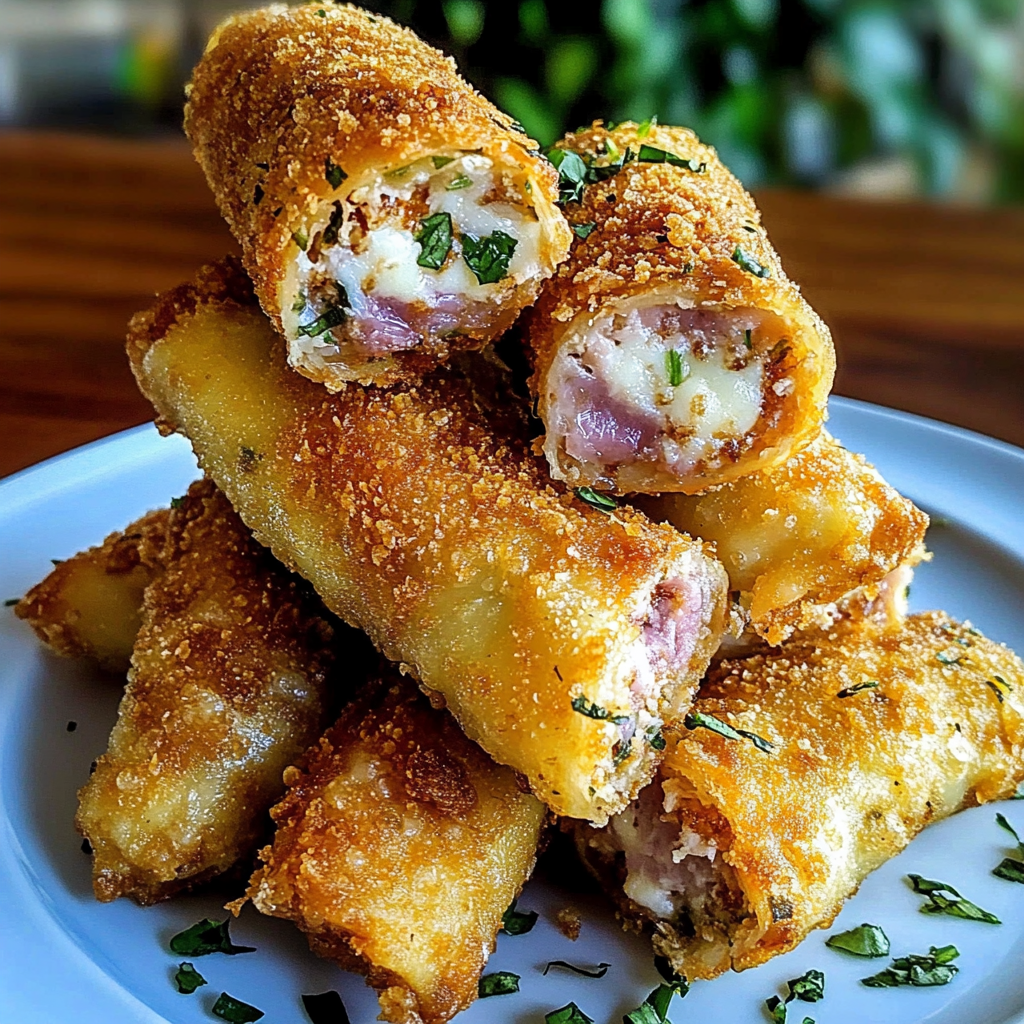 Recipe preparation for Crispy Chicken Greggs Egg Rolls