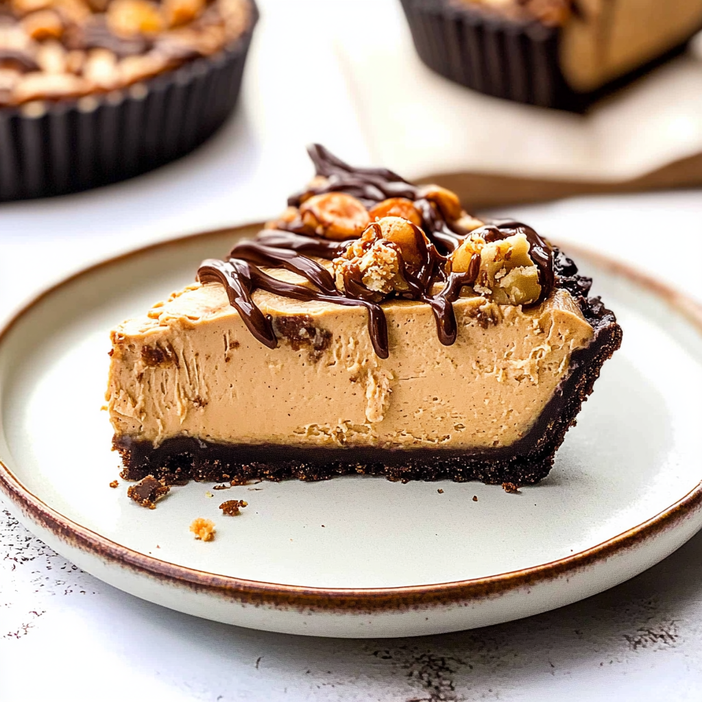 Recipe preparation for Easy Peanut Butter Pie Recipe