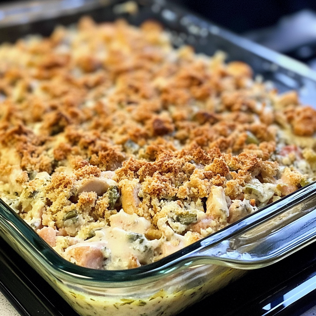 Recipe preparation for Chicken and Stuffing Casserole