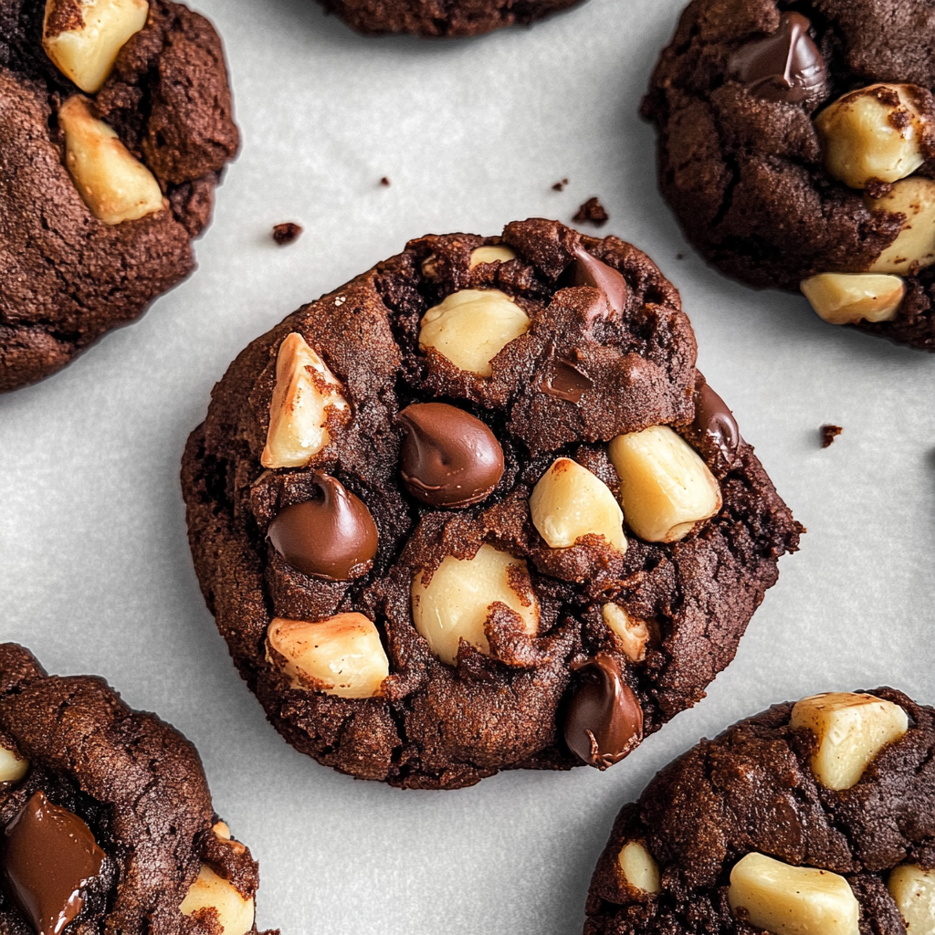Recipe preparation for Chocolate Macadamia Nut Cookies