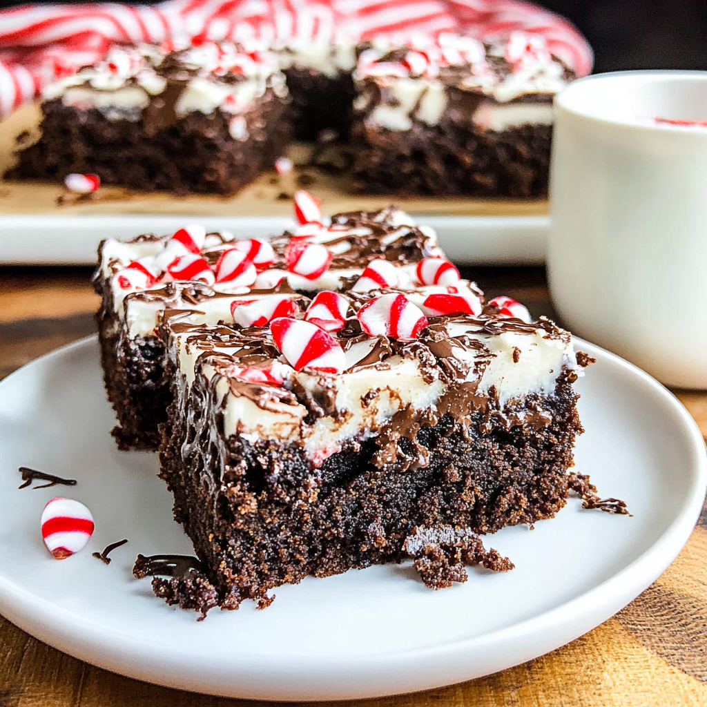 Recipe preparation for Easy Peppermint Brownies Recipe