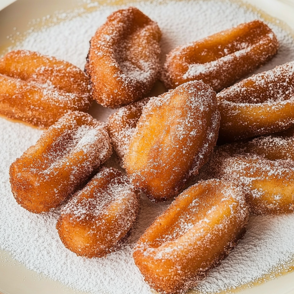 Recipe preparation for Gingerbread Churro Bites with Caramel Dip