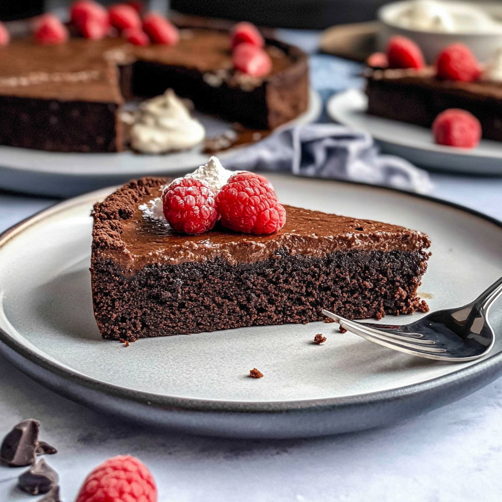 Recipe preparation for Gooey Flourless Chocolate Cake