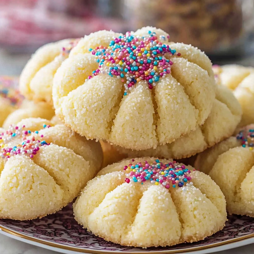 Recipe preparation for Whipped Shortbread Cookies