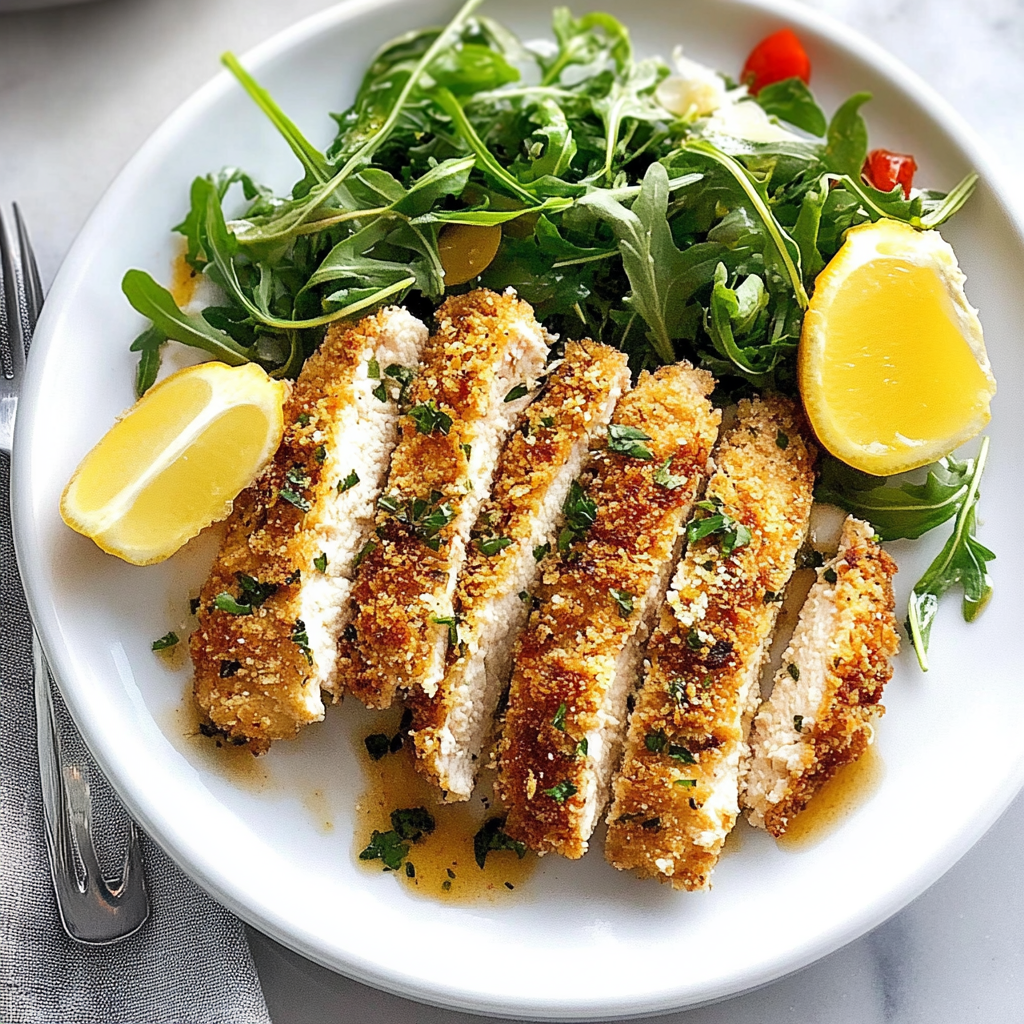 Recipe preparation for Chicken Milanese