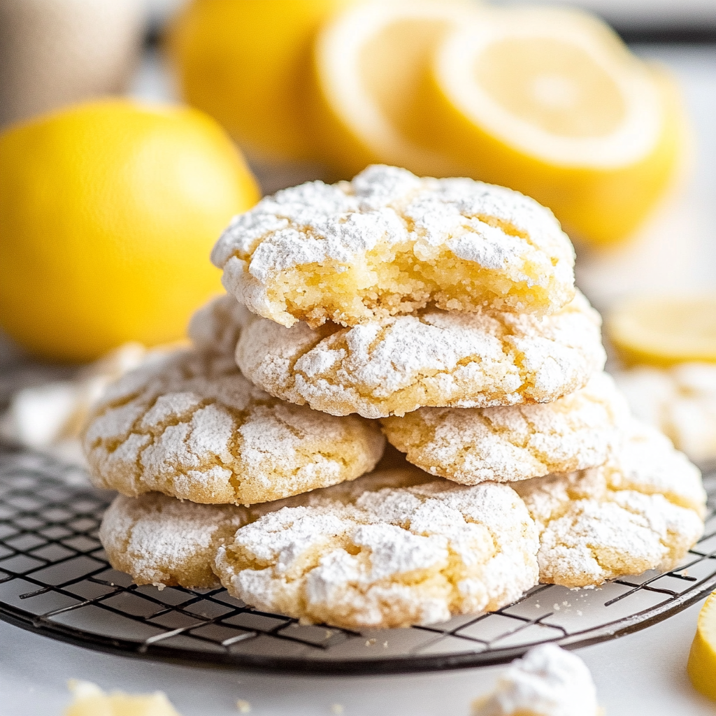 Recipe preparation for lemon crinkle cookies