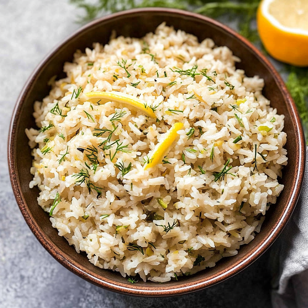 Recipe preparation for Lemon Dill Rice