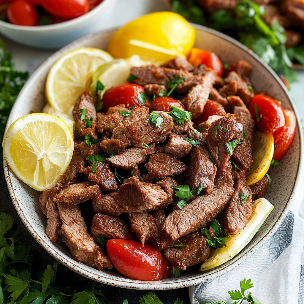 Recipe preparation for Beef Shawarma