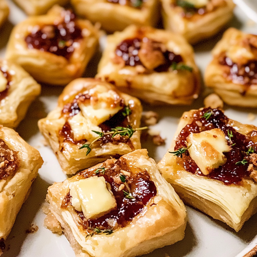 Recipe preparation for Puff Pastry Brie Bites