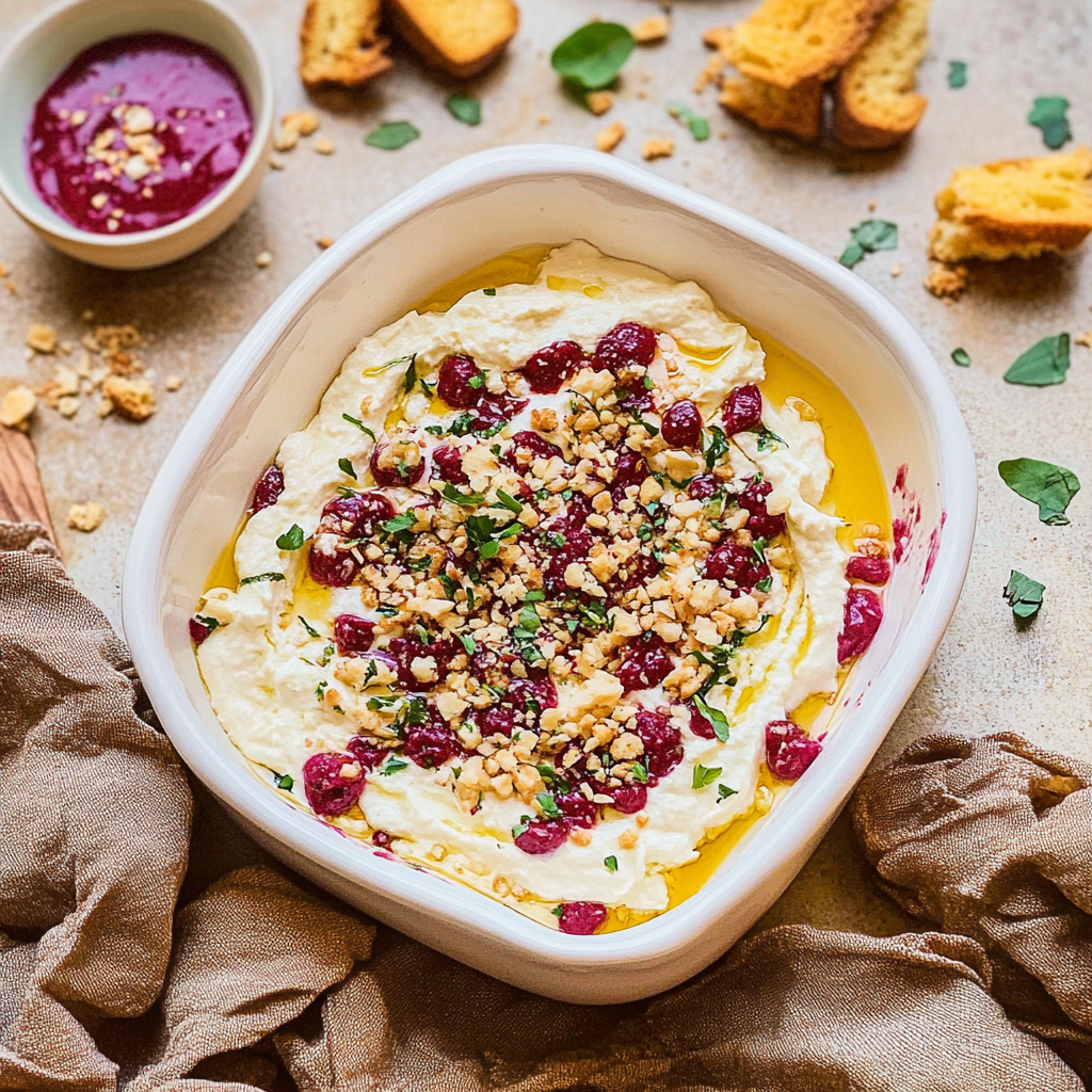 Recipe preparation for Whipped Ricotta Dip