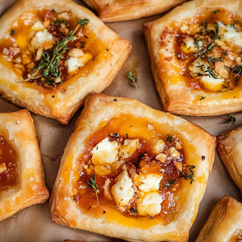 Recipe preparation for Goat Cheese Puff Pastry