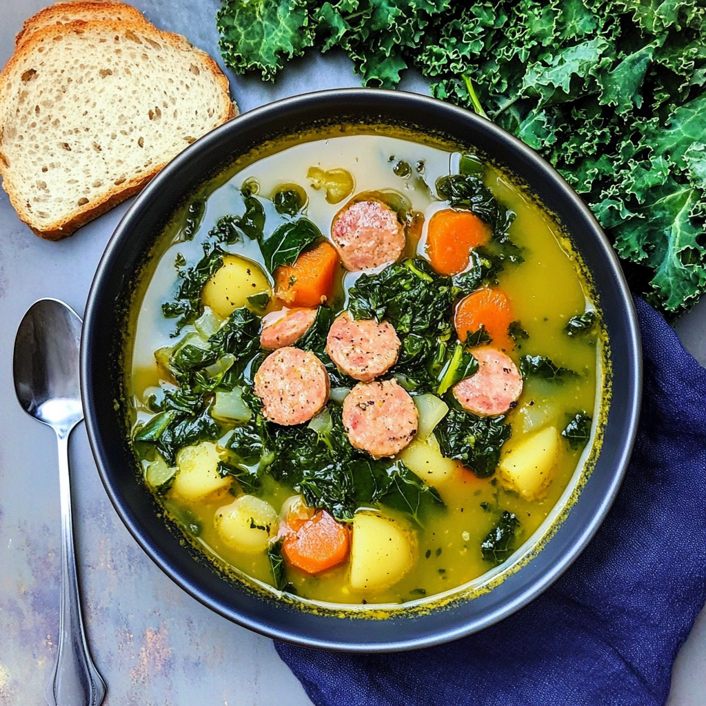 Recipe preparation for Portuguese Kale Soup