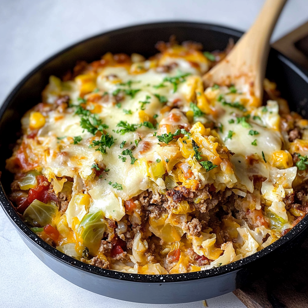 Recipe preparation for low carb unstuffed cabbage casserole recipe