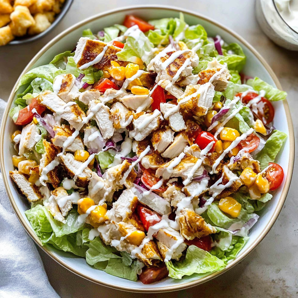 Recipe preparation for chopped chicken salad