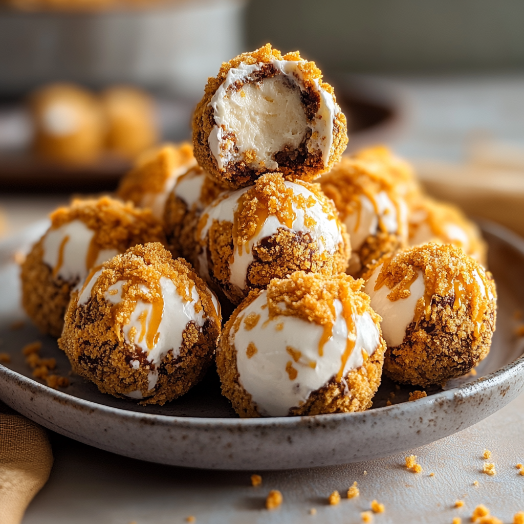 Recipe preparation for Pumpkin Cheesecake Balls