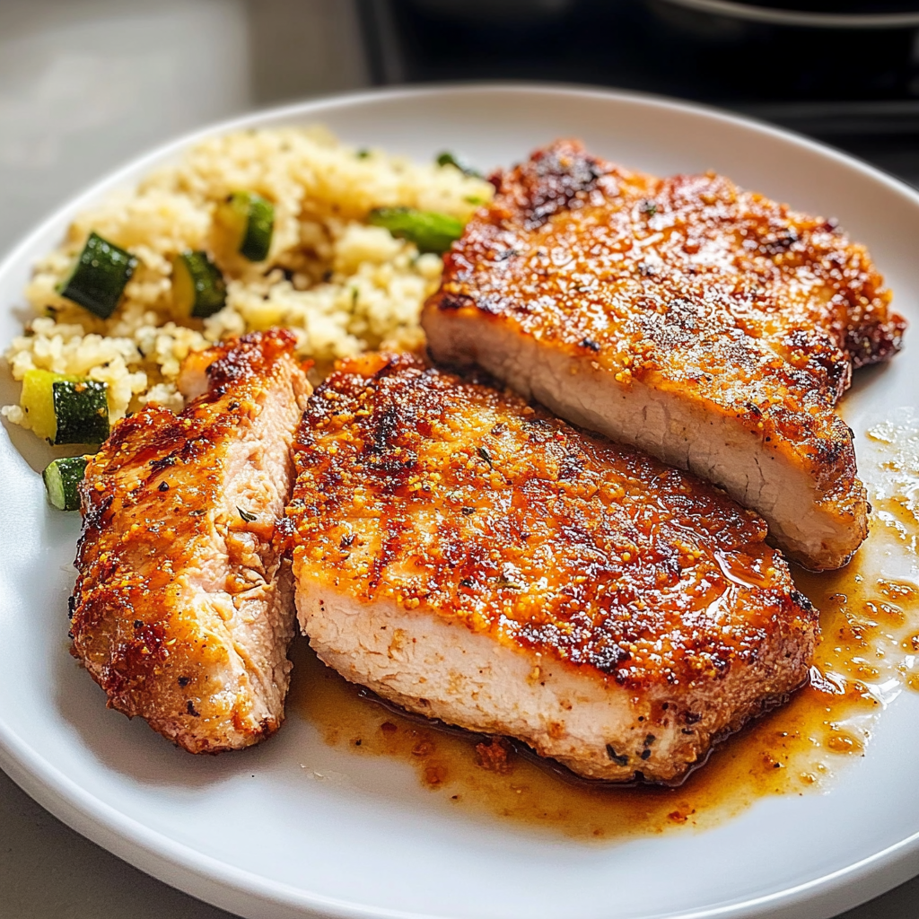 Recipe preparation for Juicy Air Fryer Pork Chops