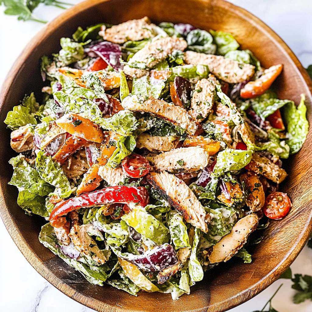 Recipe preparation for Chicken Fajita Salad