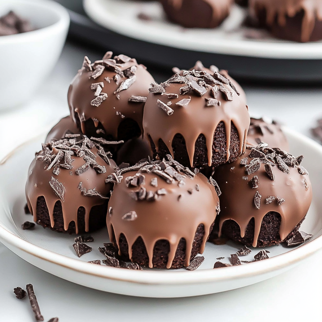 Recipe preparation for chocolate cheesecake bites