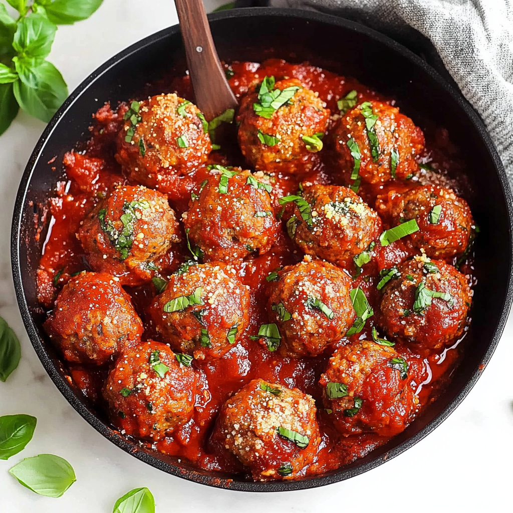 Recipe preparation for Italian Turkey Meatballs