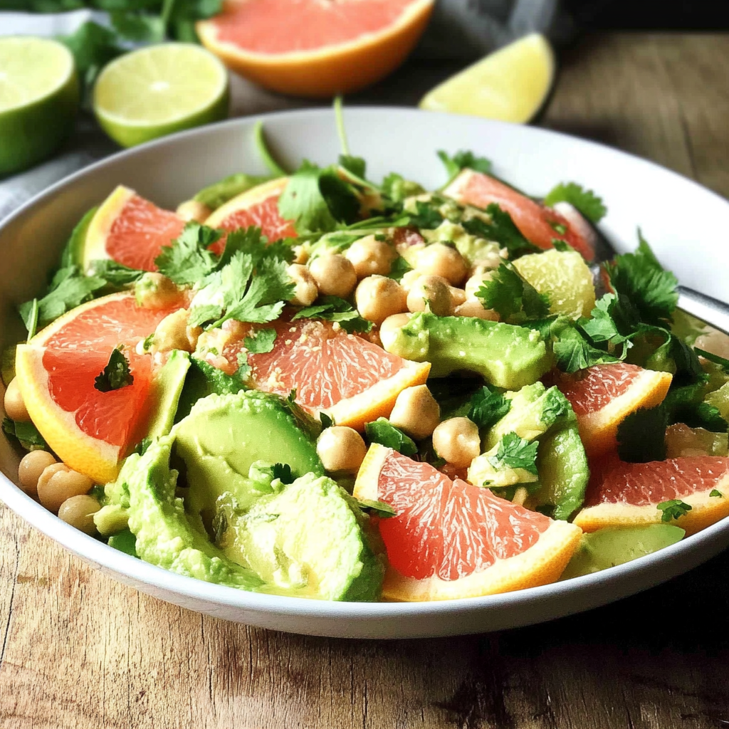 Recipe preparation for grapefruit avocado salad